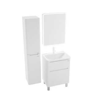 Шкаф-зеркало с подсветкой Onika Виола 206004 правый 60см белый