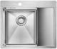 Мойка кухонная Paulmark Alster PM825951-BSL левая брашированная нержавеющая сталь