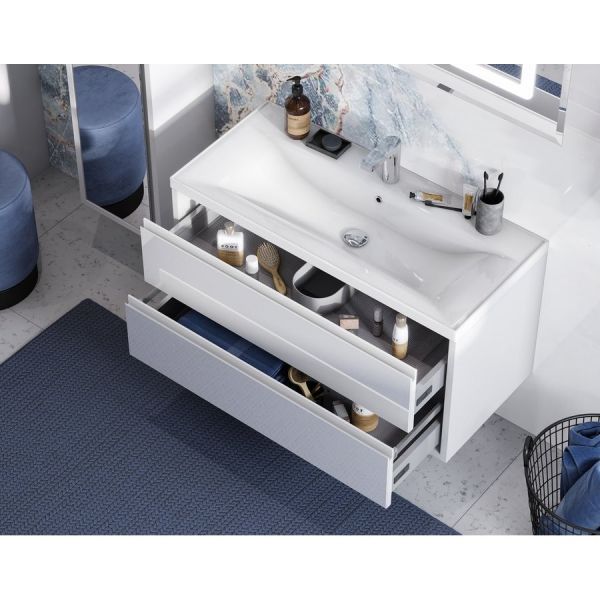 Тумба под раковину Акватон Римини 100см белый 1A232801RN010