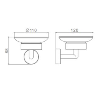 Мыльница Raglo R320.02.33 медь