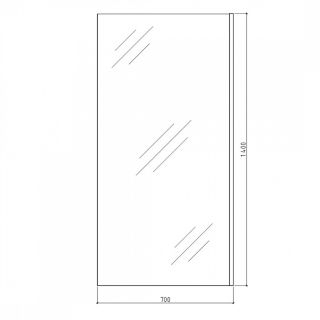 Шторка на ванну 70х140 см Maretti Marta MA41F7014098-560, профиль черный