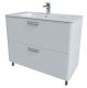 Напольная тумба с раковиной IDDIS Brick BRI10WFi95K 100см белый