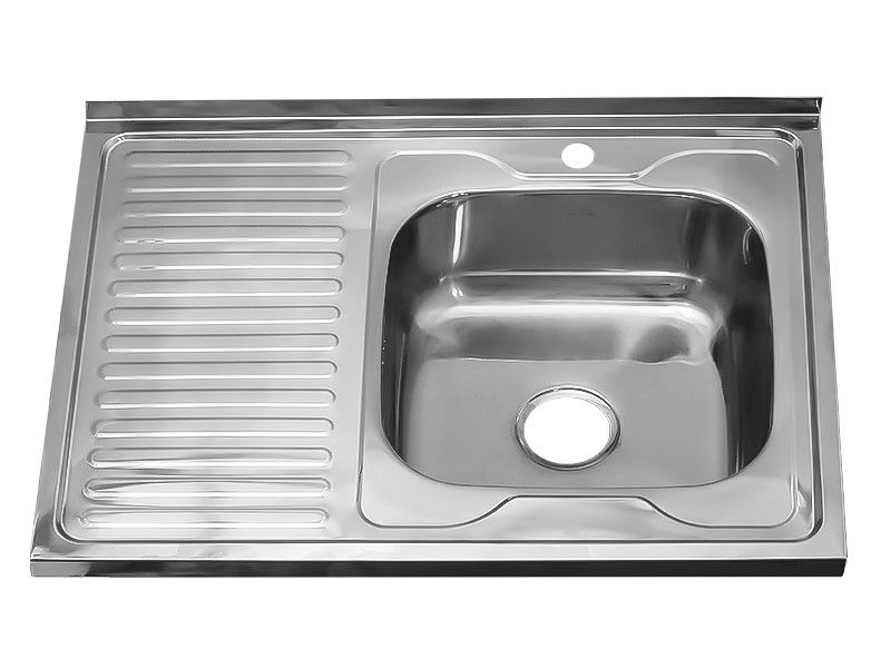 Мойка 8060 R Melana 0,8/180 левая хром с сифоном (096Dt R *10)