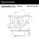 Гидромассажная ванна WHITECROSS Aquarella 0108.170110.100.SMART.GL левая 170x110 см Smart золото