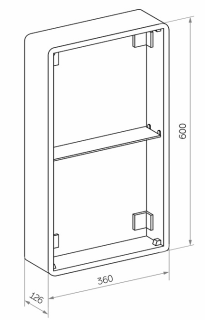 Зеркало-шкаф с подсветкой Continent Elmage White МВК047 45см белый