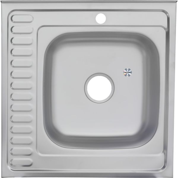 Мойка 6060 R Melana 0,8/180 левая хром с сифоном (097D t R*10)