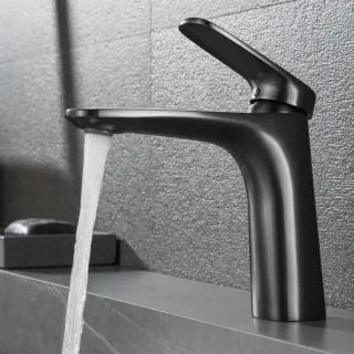 Смеситель для раковины Black&White Universe 8701MG оружейная сталь