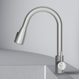 Смеситель для кухни Am.Pm X-Joy S F85B07511 с выдвижным изливом сатин