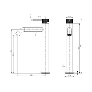 Смеситель для раковины Wonzon & Woghand WW-H1062-MB чёрный матовый