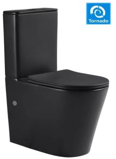 Унитаз напольный SantiLine SL-5026MB безободковый чёрный матовый