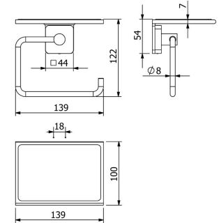 Держатель туалетной бумаги Kludi Vela S 25971N1 брашированная бронза