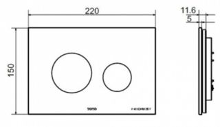 Клавиша смыва TOTO SG/Jewelhex E00022T белый