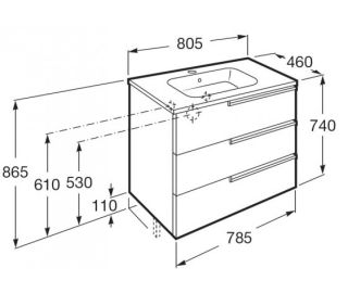 Тумба под раковину Roca Victoria Nord ice Edition ZRU9302835