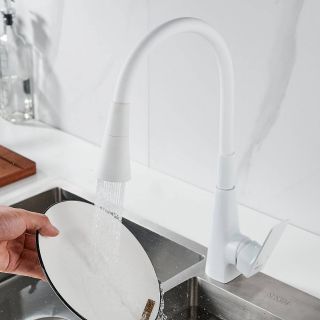 Смеситель для кухни Shevanik S543C-1 белый