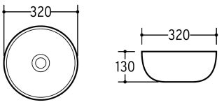 Накладная раковина Charus Emilia 700-013W 32см белый