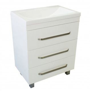 Напольная тумба под раковину Эстет Monaco ФР-00002262 60см три ящика белый