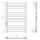Полотенцесушитель электрический Laris Гефест ЧКЧ П7 500х800 L 73207616 Черный муар