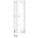 Полотенцесушитель электрический Laris Прайм Дуэт ЧК 80х1200 L 73207630 Белый муар