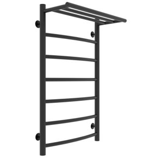 Полотенцесушитель водяной Laris Классик 73208024ЧМ  с полкой П7 50x80см чёрный матовый