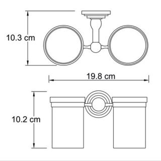 Wasserkraft Isar K-7328D Подстаканник двойной стеклянный
