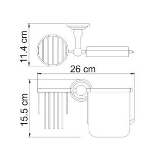 Wasserkraft Isar K-7359 Держатель туалетной бумаги и освежителя