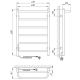 Полотенцесушитель электрический Laris Прайм ЧК П6 400x600 L 75201059 Белый муар