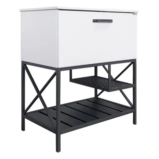 Тумба с раковиной Comforty Бредфорд  00-00013442 75.5 см белый графит