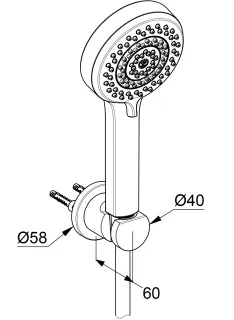 Душевая лейка Kludi Dive S 6895005-00 хром