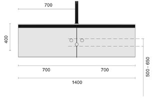Тумба под раковину Armadi Art Quatro 790-M2-140(70+70)-B-MG+L 140 см с подсветкой Bilbao/золото матовое