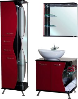 Пенал Bellezza Рио 50см левый красный/чёрный 00000000417