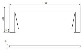 Фронтальная панель для ванны Timo FP12 120см белый