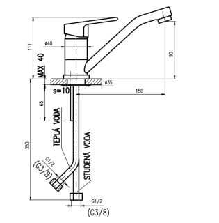 Смеситель для раковины Rav Slezak Colorado CO215.5 Хром
