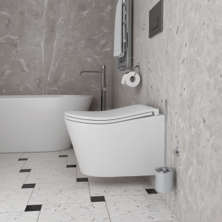 Унитаз подвесной безободковый (торнадо) DQ Bamberg 520*360*360мм, сиденье микролифт, белый (DT1556516)