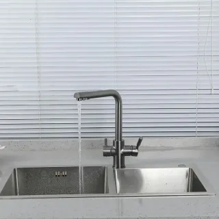 Смеситель для кухни Frap F4352-9 оружейная сталь