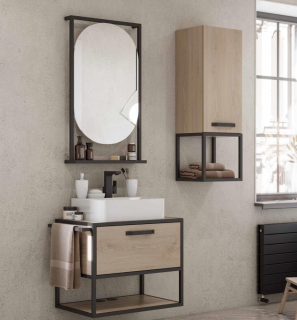 Зеркало Акватон Лофт Фабрик 50см дуб эндгрейн 1A242502LTDU0