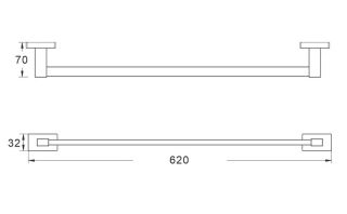 Полотенцедержатель Shevanik SG5617 хром