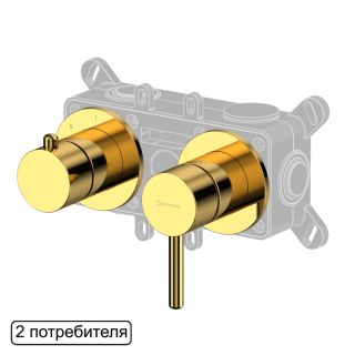 Смеситель скрытого монтажа на 2 потребителя WHITECROSS Y Y1242GL золото