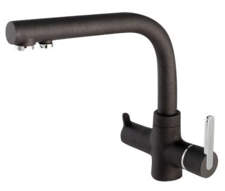 Смеситель для кухни Paini Arena 92446433VE7B90DALMKM с подводом для фильтра чёрный