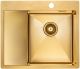 Мойка кухонная Paulmark Alster PM825951-BGR правая брашированное золото