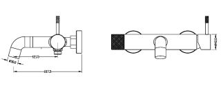Смеситель для ванны Boheme Uno 463-MG золото матовое