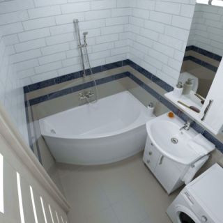 Акриловая ванна Triton Бэлла 140x75 левая с каркасом