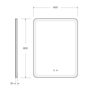 Зеркало BelBagno SPC-MAR-600-800-LED-TCH-SND