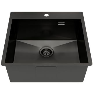 Мойка кухонная Reflexion Iseo 50-BL RX2250SS оружейная сталь