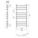 Полотенцесушитель водяной Domoterm Лаура П10 500x800 хром