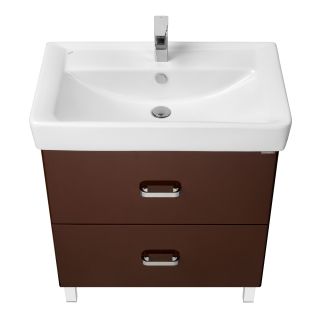 Тумба под раковину Акватон Америна 80см тёмно-коричневый 1A169401AM430