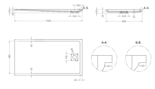 Душевой поддон Salini Capri S-Stone 120221M 150x80см белый матовый