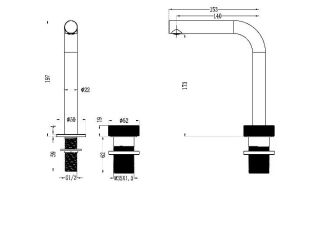Автоматический смеситель для раковины Boheme Tech 158-SGM оружейная сталь