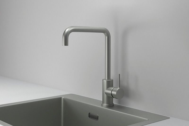 Смеситель для кухни Granula Kitchen Space 7110, СТАЛЬ МАТОВАЯ