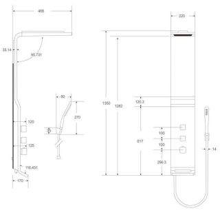 Душевая панель Cerutti SPA Sella S серебро СТ8990