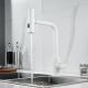 Смеситель для кухни Shevanik S263C с мультифункциональным изливом белый